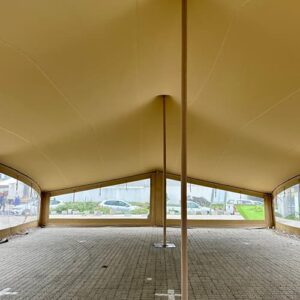 Tente Stretch 20x12m de l'intérieur