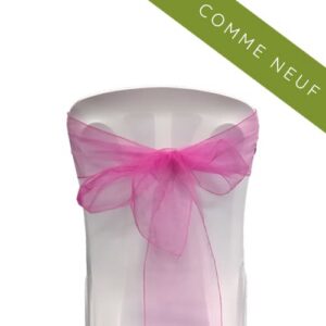 Nœud de chaise rose en organza